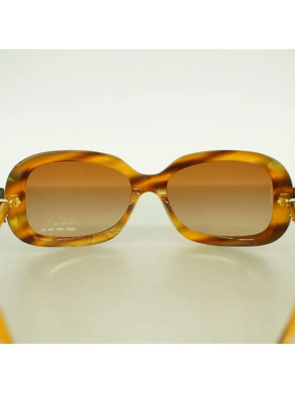 Chanel Sunglasses Acetate Brown Silver Eyewear